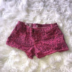 Pink cheetah shorts